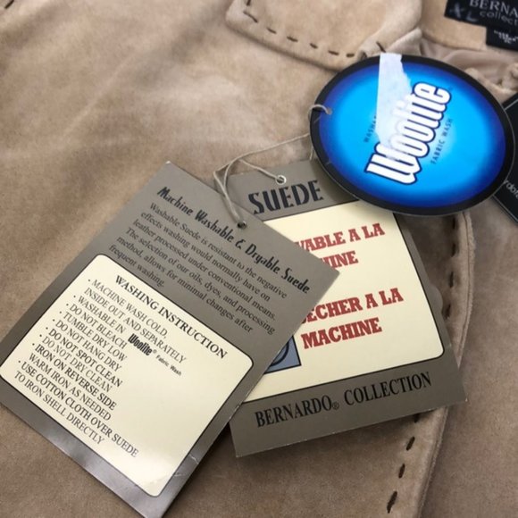 Bernardo Tan Suede Button Front Jacket - Picture 5 of 5